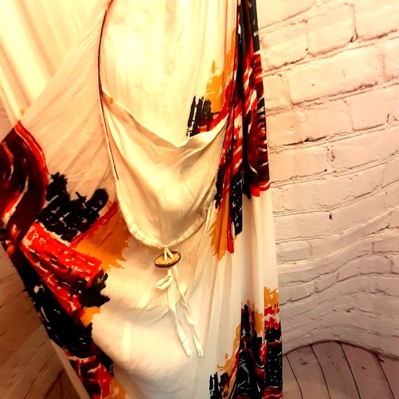 Kaktus Dress  Maxi with Pockets and Gathered Sides 2XL - Picture 5 of 8